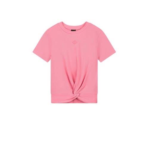 NIK&NIK T-shirt Knot roze Meisjes Stretchkatoen Ronde hals Effen - 128