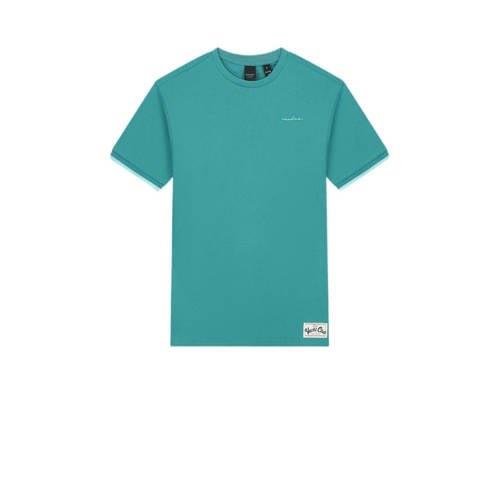 NIK&NIK T-shirt Label zeegroen Jongens Katoen Ronde hals Effen - 128