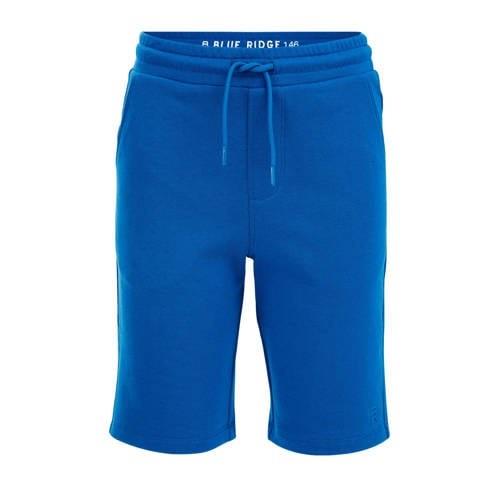 WE Fashion slim fit sweatshort blauw Effen - 146 | Sweatshort van WE F...