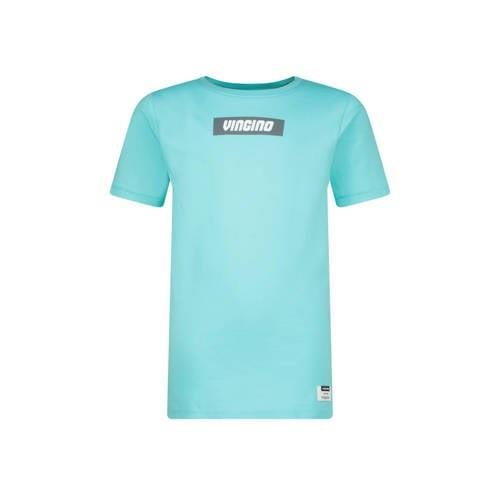 Vingino T-shirt Hifot met printopdruk aquablauw Jongens Stretchkatoen ...