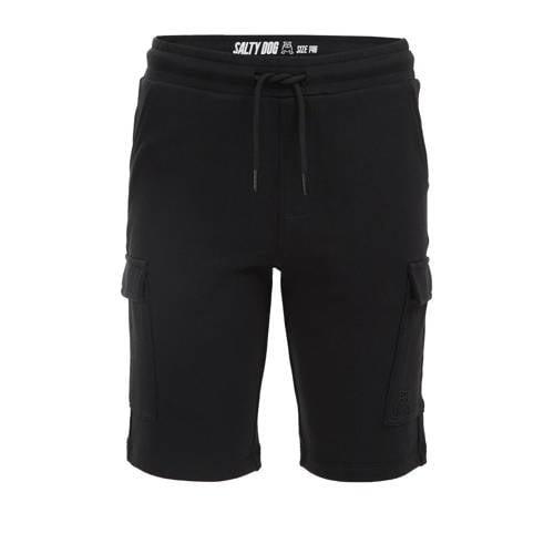 WE Fashion slim fit cargo short zwart Korte broek Jongens Biologisch k...