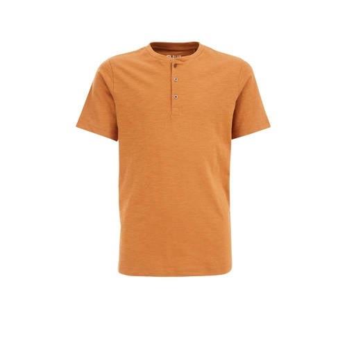 WE Fashion T-shirt oranje Jongens Katoen Ronde hals Effen - 158/164