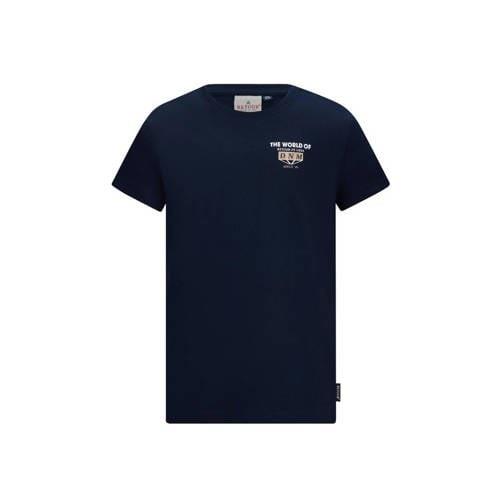 Retour Jeans T-shirt Zeb met printopdruk donkerblauw Jongens Katoen Ro...