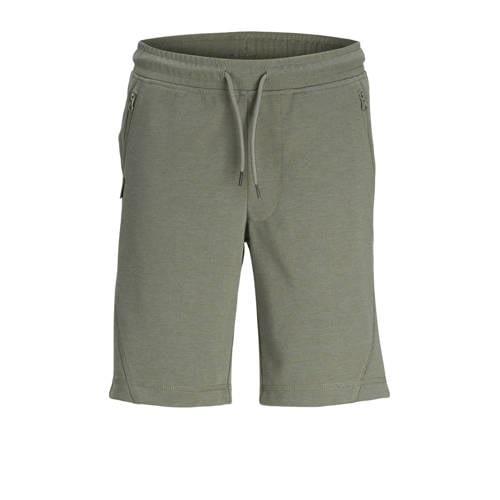 JACK & JONES JUNIOR sweatshort JPSTENCLOUD olijfgroen Korte broek Effe...