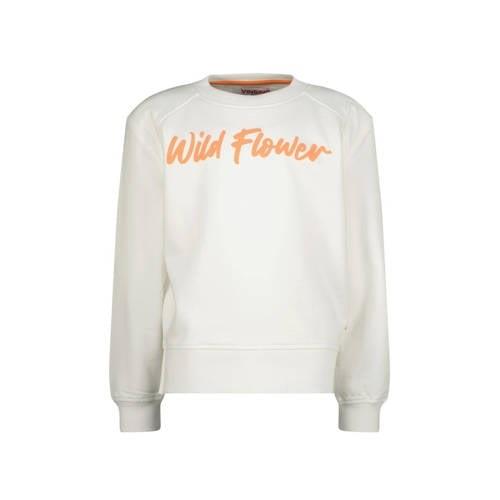 Vingino sweater Nianne met tekst wit Tekst - 140 | Sweater van Vingino