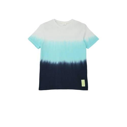 s.Oliver dip-dye T-shirt blauw Jongens Katoen Ronde hals Dip-dye - 164