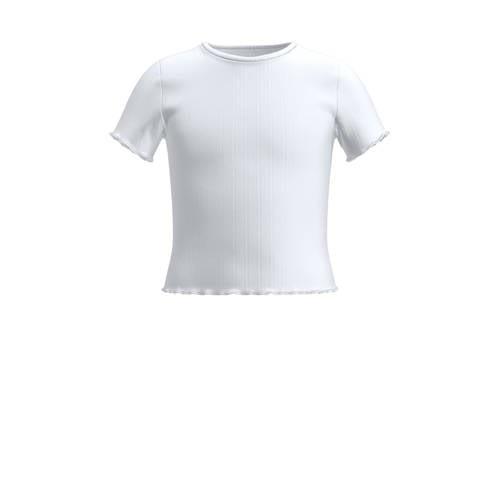 NAME IT KIDS T-shirt NKFNORALINA wit Meisjes Stretchkatoen Ronde hals ...