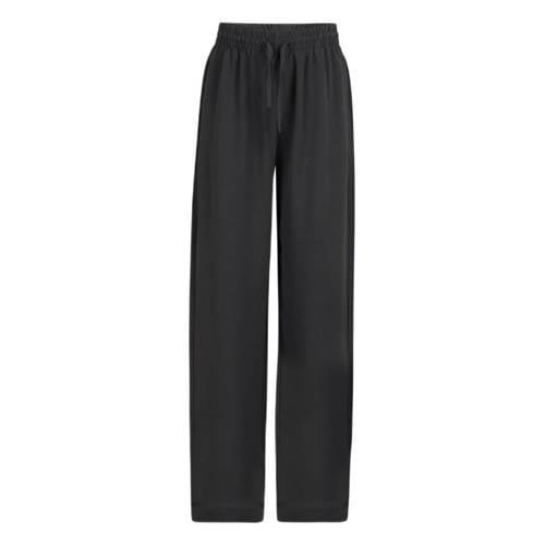 Shoeby high waist wide leg broek zwart Meisjes Polyester Effen - 98/10...
