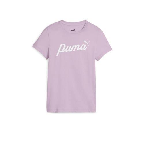 Puma T-shirt lila Paars Jongens/Meisjes Katoen Ronde hals Printopdruk ...