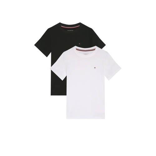 Tommy Hilfiger T-shirt - set van 2 donkerblauw/wit Jongens Katoen Rond...