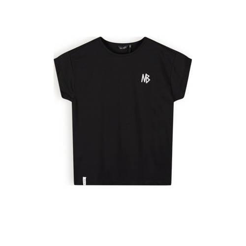 NoBell’ T-shirt Kasis met backprint zwart Meisjes Stretchkatoen Ronde ...