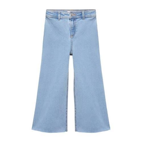 Mango Kids wide leg jeans changeant blauw Meisjes Stretchdenim Effen -...