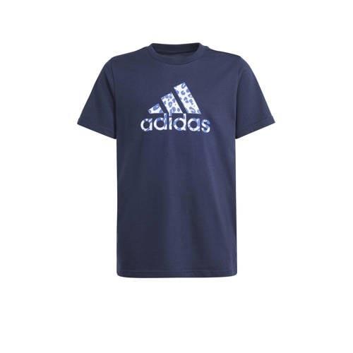 adidas Sportswear T-shirt donkerblauw Jongens/Meisjes Katoen Ronde hal...