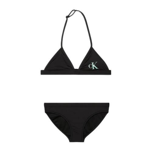 Calvin Klein triangel bikini zwart Meisjes Polyester Effen - 128/140