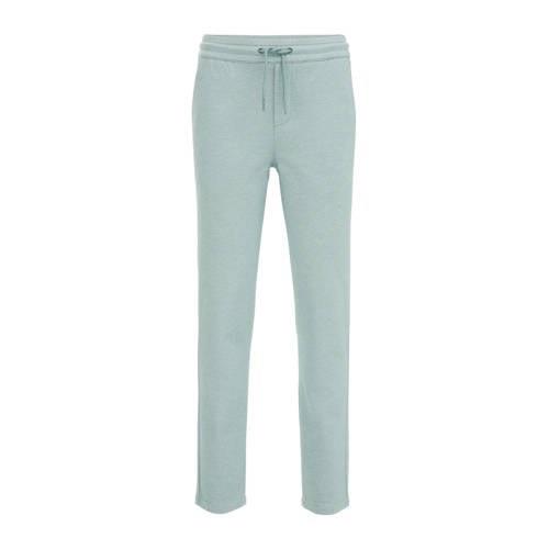 WE Fashion slim fit joggingbroek mintgroen Jongens Polyester Effen - 9...