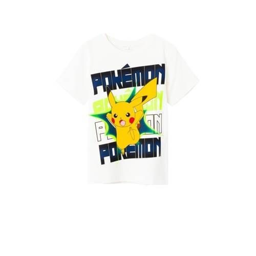 NAME IT KIDS Pokemon T-shirt NKMMACI met printopdruk wit Jongens Stret...