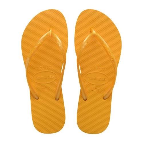 Havaianas Slim teenslippers geel Dames Rubber Effen - 29/30