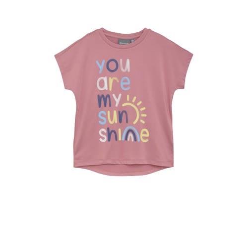 Color Kids T-shirt oudroze Meisjes Polyester Ronde hals Effen - 140