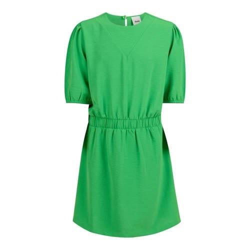 Shoeby jurk groen Meisjes Polyester Ronde hals Effen - 158/164