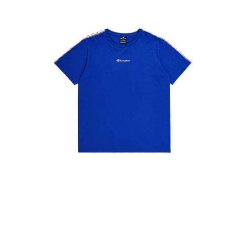 Champion T-shirt met logo blauw Jongens Katoen Ronde hals Logo - 146/1...
