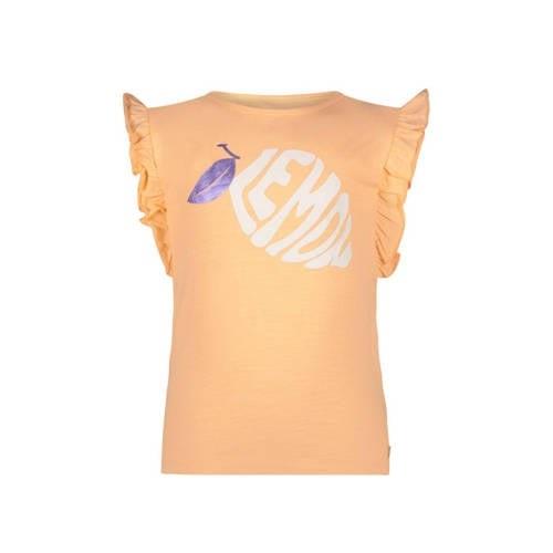Like Flo T-shirt met printopdruk lichtroze Oranje Meisjes Katoen Ronde...