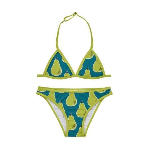 Claesen's triangel bikini met fruitprint groen Blauw Meisjes Polyester...