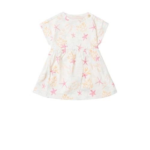 Noppies baby jurk met all over print offwhite/roze/geel Meisjes Katoen...