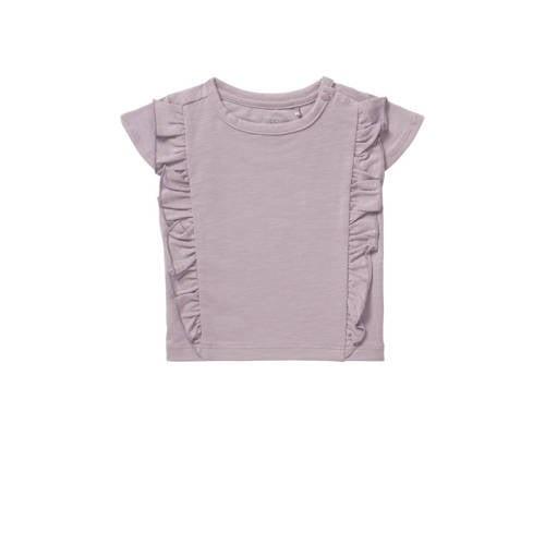Noppies baby T-shirt paars Meisjes Biologisch katoen Ronde hals Effen ...