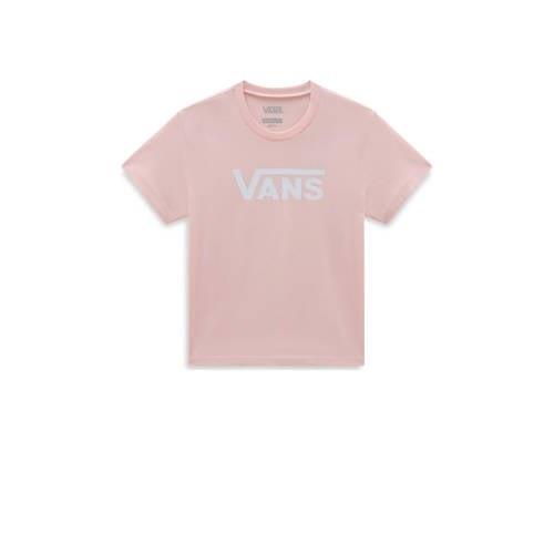 VANS T-shirt Flying V Crew met logo oudroze Jongens/Meisjes Katoen Ron...