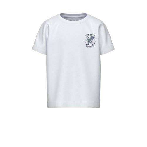 NAME IT MINI baby T-shirt NMMVELIX met backprint wit Jongens Katoen Ro...