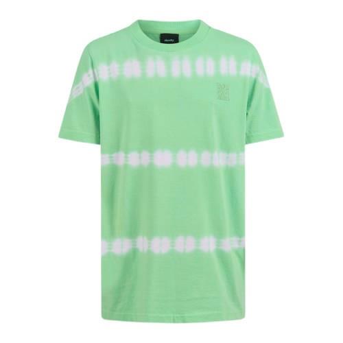 Shoeby tie-dye T-shirt appeltjesgroen/wit Jongens Katoen Ronde hals Ti...