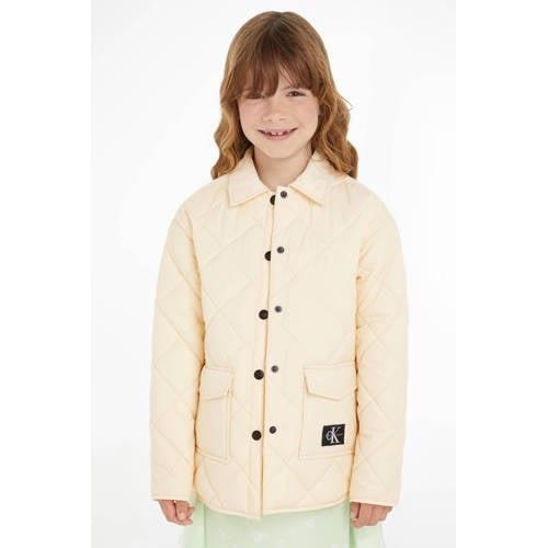 Calvin Klein zomerjas met logo beige Meisjes Gerecycled katoen Klassie...