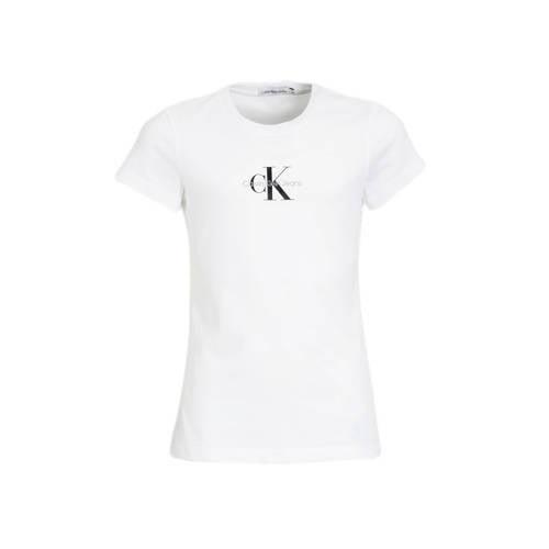 Calvin Klein T-shirt met biologisch katoen wit Logo - 152