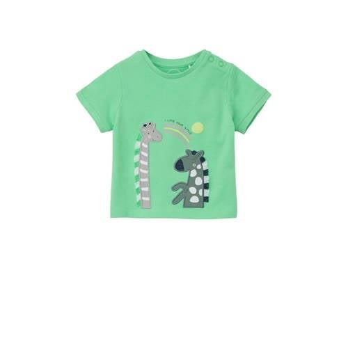 s.Oliver baby T-shirt groen Jongens/Meisjes Katoen Ronde hals - 68