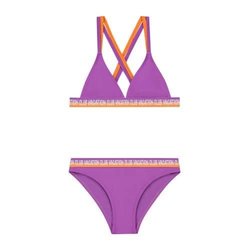 Shiwi triangel bikini Luna paars/oranje Meisjes Gerecycled polyester M...