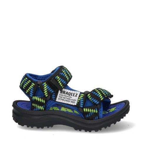 Braqeez Sky Sport sandalen kobaltblauw Jongens Textiel Meerkleurig - 3...