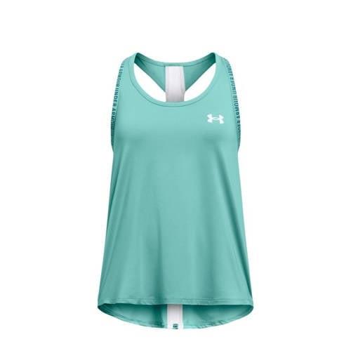 Under Armour sporttop KnockOut Tank turquoise/wit Sport t-shirt Blauw ...