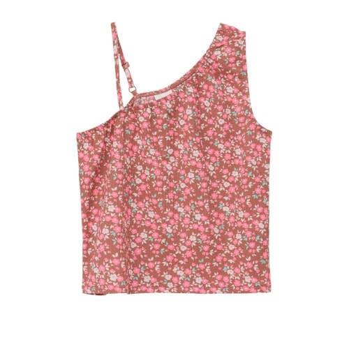 s.Oliver gebloemde one shoulder top rood Bloemen - 146/152