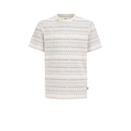 WE Fashion T-shirt Wit Jongens Katoen Ronde hals All over print - 122/...