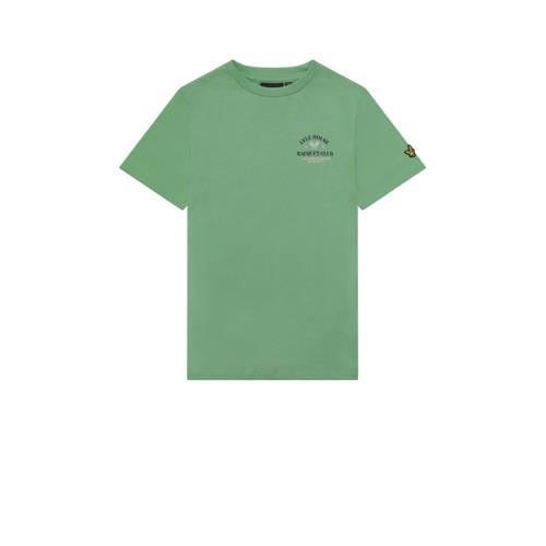 Lyle & Scott T-shirt groen Jongens Katoen Ronde hals Effen - 140/146