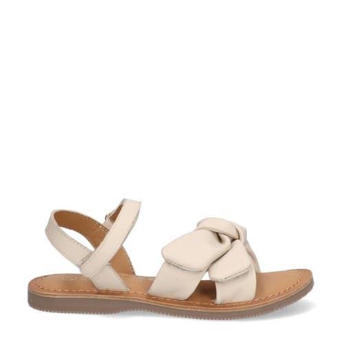 Braqeez Sam Sun leren sandalen ecru Meisjes Leer Effen - 34