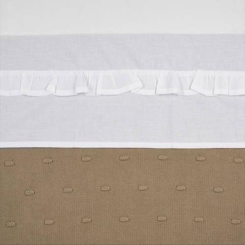 Meyco baby ledikantlaken Ruffle 100x150 White Babylaken Wit Effen