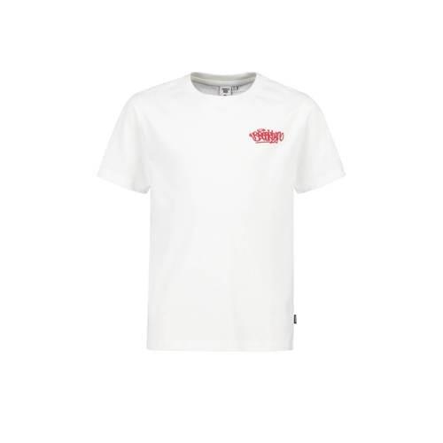 America Today T-shirt met backprint wit/rood Jongens Katoen Ronde hals...