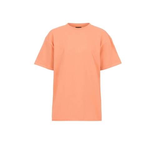 Shoeby T-shirt met printopdruk oranje Jongens Katoen Ronde hals Printo...