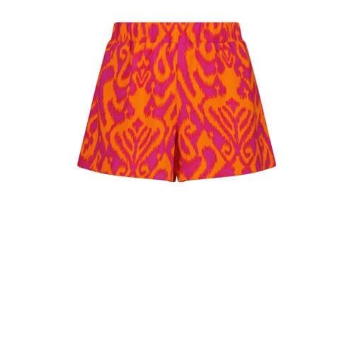 Raizzed regular fit casual short Natas met all over print fuchsia/oran...