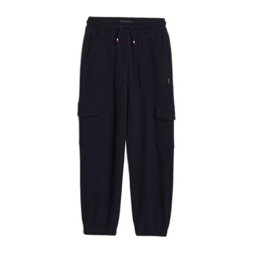 Tommy Hilfiger cargobroek donkerblauw Jongens Katoen Effen - 176