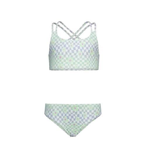 America Today crop bikini groen/paars Multi Meisjes Polyamide - 146/15...