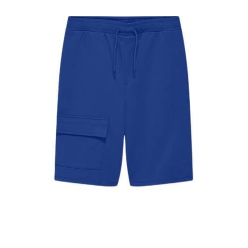 KIDS ONLY BOY sweatshort KOBJAKE hardblauw Korte broek Effen - 140