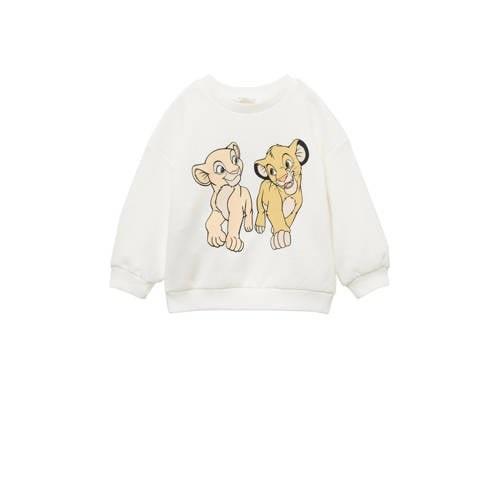 Mango Kids Disney sweater met printopdruk offwhite Wit Printopdruk - 1...