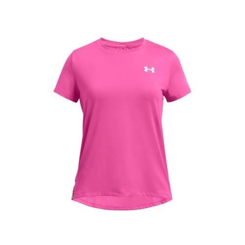 Under Armour sportshirt KnockOut roze/wit Sport t-shirt Jongens/Meisje...